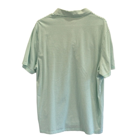 Vineyard Vines Edgartown Polo Green White Striped Size Large - Picture 7 of 7